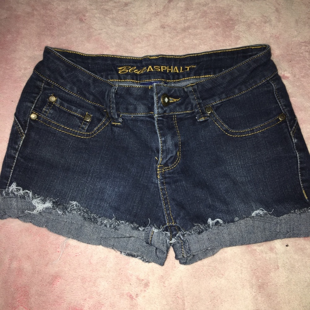 Dark jean shorts
